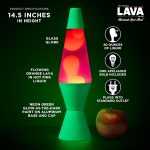 Lava The Original Lamp - 14.5 Neon Green - Classic Liquid Motion Lamp - Orange and Pink Liquid - Item #2096 (Amazon Exclusive)