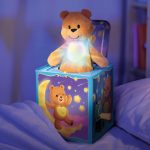 Schylling-Teddy Bear Pop N Glow Jack in The Box-18+mo-TPGJB. Small