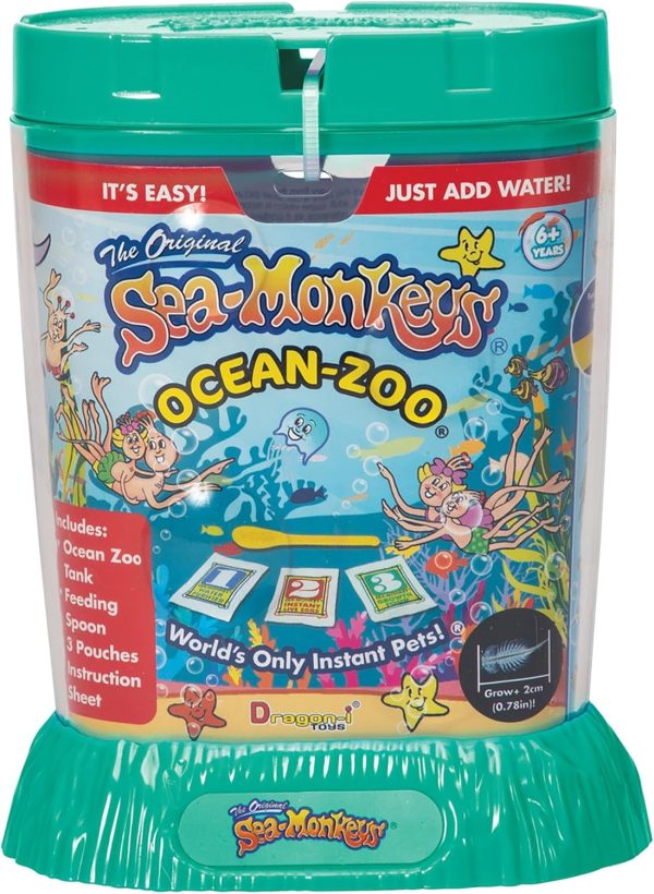 Sea-Monkeys? Ocean Zoo - World's Only Instant Pets? - Assorted Colors - Ages 6+ (Pack of 1)