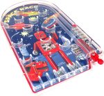 Schylling Space Race Pinball Game - Portable Retro Pinball Toy - Sturdy Construction with Lever. Metal Balls. and Classic Space Design - Ages 3 and Up