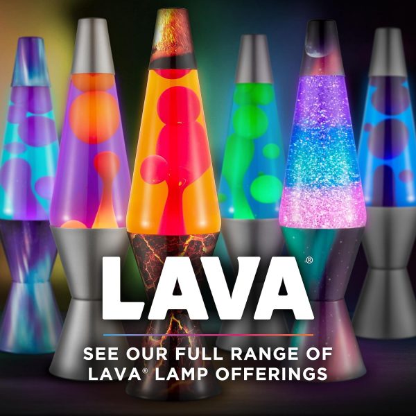 The Original Lava? Lamp - 14.5 Volcanic Crags - Classic Liquid Motion Lamp - Red Wax and Orange Liquid - #2078 (Amazon Exclusive)